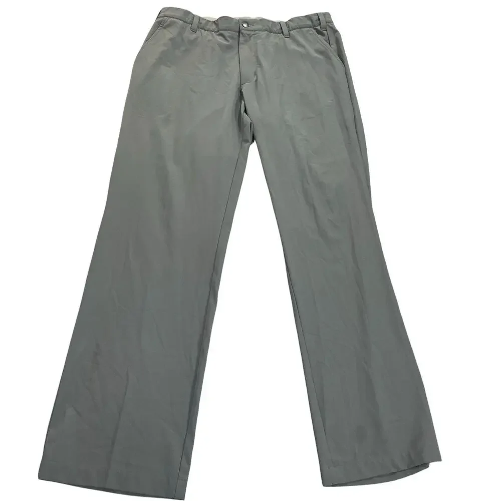 Adidas Performance Golf Pants Men's Fit 35x32 (36x32 Tag) Gray Stretch Chinos